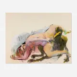 John Altoon, Untitled, 1963, ink, watercolor and collage on board