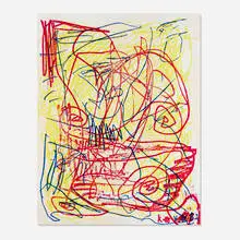 Israel Lund, Untitled, 2014, acrylic on raw canvas