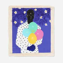 Atanda Quadri Adebayo, Holding On, 2021, acrylic on canvas