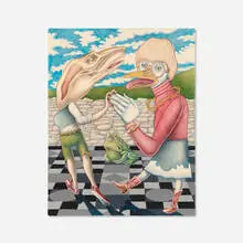 Jason Herr, Untitled, 2020, colored pencil and mixed media on paper mounted to panel