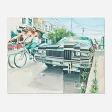 Ru8icon, East Ontario and Tampa Street, 2019, acrylic on canvas