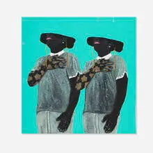 Masekuzokhanya by Wonder Buhle Mbambo, 2021, acrylic on canvas, sold Aug 2025