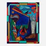 Italo Scanga, Untitled, 1986, acrylic on board in artist's frame