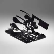 Shadow in a Corner V by Carroll Dunham, 2004, painted stainless steel, sold Aug 2025