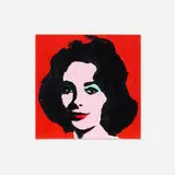 Eric Doeringer, Andy Warhol (Red Liz) (from the Bootleg series), 2019, acrylic and screenprint on canvas