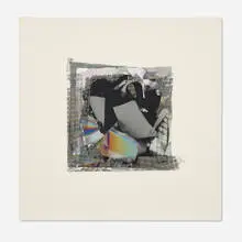 Larry Bell, SMS #84 (Small Mirage Study), 1991, mixed media on canvas