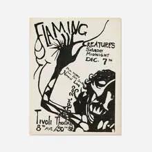 Jack Smith, Rare Flaming Creatures flyer, 1963, offset lithograph