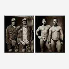 Mark Laita, Coal Miners/Male Exotic Dancers, archival pigment print mounted to Dibond