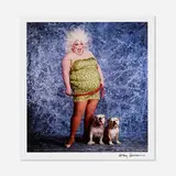 Greg Gorman, Divine and Her Two Bulldogs, Beatrix and Klaus, c. 1984, C-print