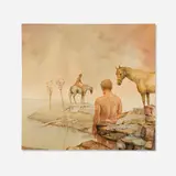John Lear, The Equus Point, 1986, watercolor on paper