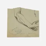 Bernard Perlin, Robert Drew's Arm, 1947, ink on paper