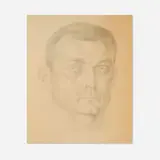 Bernard Perlin, Portrait of a Man, c. 1950, graphite on paper