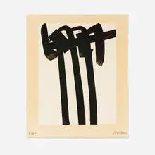 Pierre Soulages, Lithographie No. 28, 1970, lithograph in colors on Arches