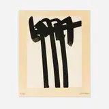 Pierre Soulages, Lithographie No. 28, 1970, lithograph in colors on Arches