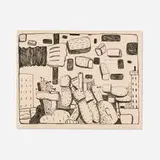 Philip Guston, The Street (from the Ten Lithographs by Ten Artists portfolio), 1970, lithograph on Arches