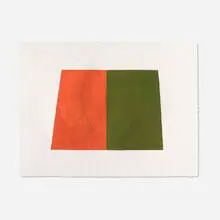 Robert Mangold, Untitled (from the Drawing with Monotype Background series), 1994, woodblock monoprint, blind embossing and pencil on handmade paper