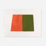 Robert Mangold, Untitled (from the Drawing with Monotype Background series), 1994, woodblock monoprint, blind embossing and pencil on handmade paper
