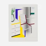 Roy Lichtenstein, Interior with Chair (from the Leo Castelli 90th Birthday portfolio), 1997, screenprint in colors
