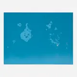 Ed Ruscha, Blue Suds, 1971, screenprint in colors on Arches
