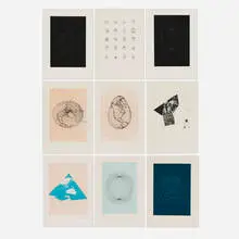 Agnes Denes, Study of Distortions - Isometric Systems in Isotropic Space, 1974, lithograph in colors on Arches