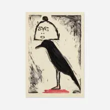 Jaune Quick–to–See Smith, Blackbird, 1996, monoprint