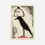 Jaune Quick–to–See Smith, Blackbird, 1996, monoprint
