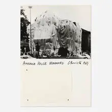 America House Wrapped, Heidelberg by Christo & Jeanne-Claude, 1969, screenprint with polyethylene collage, sold Feb 2026