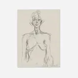 Alberto Giacometti, Bust of a nude, 1961, lithograph