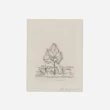 Alberto Giacometti, Untitled (from the L'inhabite portfolio), 1967, etching on Auvergne Richard de Bas