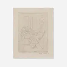 Alberto Giacometti, Bouquet II, 1955, etching