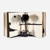 Kara Walker, Freedom: A Fable Bound (Pop-Up Book), 1997, leather-bound volume of offset lithographs and five laser-cut pop-up silhouettes on wove paper
