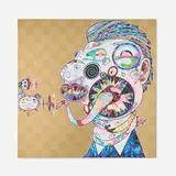 Homage to Francis Bacon (Study for Head of George Dyer) by Takashi Murakami, 2016, offset lithograph in colors, sold Feb 2026
