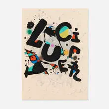Joan Miró, Lucifer, 1975, lithograph in colors