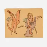Andy Warhol, In the Bottom of My Garden, c. 1956, offset lithograph with watercolor
