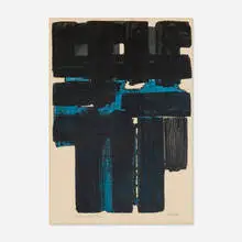 Pierre Soulages, Eau-forte Xa, 1957, etching and aquatint in colors on BFK Rives