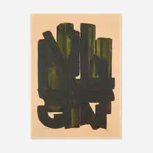 Pierre Soulages, Eau-forte VIII, 1957, etching and aquatint in colors on BFK Rives