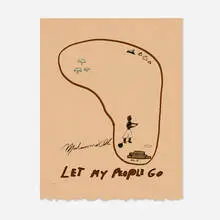 Muhammad Ali, Let My People Go, 1979, offset lithograph in colors