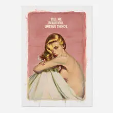 Tell Me Beautiful Untrue Things by The Connor Brothers, 2019, giclée in colors with screenprinted varnish, sold Feb 2026
