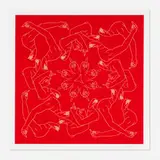 Ai Weiwei, Middle Finger in Red, 2023, screenprint in colors