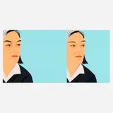 Alex Katz, Ada Ada, 2025, screenprint in colors on Somerset Tub Sized Rough Textured Satin White
