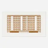 Julian Opie, Apartment 10, 2021, woodcut on Somerset Velvet 300gsm