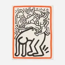 Fight AIDS Worldwide by Keith Haring, 1990, lithograph in colors, sold Feb 2026