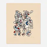 Jean Dubuffet, Parade nuptiale (from the Cahier de l'herne portfolio), 1973, screenprint in colors on Canson