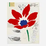 Donald Baechler, Farm Fresh Flower, 1999, screenprint in colors