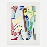 Roy Lichtenstein, Cubist Cello, screenprint in colors on Somerset textured