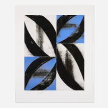 Charles Arnoldi, Untitled (from the Arcs series), 2016, polymergravure with etching and photo-etching in colors on Somerset