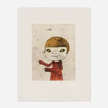 Yoshitomo Nara, Night Walker, 2002, etching with aquatint and drypoint in colors