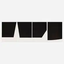 Four works from Un coup de dés jamais n'abolira le hasard (by Stéphane Mallarmé) by Ellsworth Kelly, 1992, lithograph on paper, sold Feb 2026