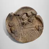 Peter Voulkos, Untitled (Plate), 1997, anagama-fired stoneware with slashes
