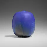 Closed Form (with rattle) by Toshiko Takaezu, 2005, glazed porcelain, sold Feb 2026